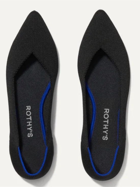 Rothy's Shoes - Rothy's The Pointe Black Knit Flats, 8.5